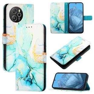 For Blackview Shark 8 PT003 Marble Pattern Flip Leather Phone Case(Green)