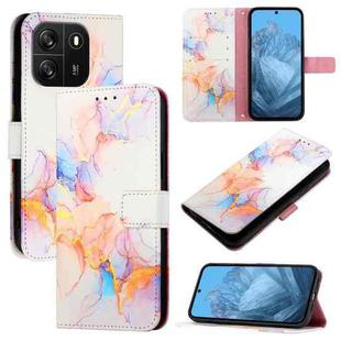 For Blackview Wave 6C PT003 Marble Pattern Flip Leather Phone Case(Galaxy Marble White)