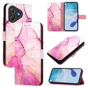 For Blackview Oscal Flat 2 / 2C PT003 Marble Pattern Flip Leather Phone Case(Pink Purple Gold)