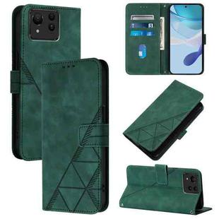 For Asus Zenfone 11 Ultra Crossbody 3D Embossed Flip Leather Phone Case(Green)