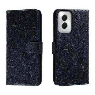 For Motorola Moto G Power 5G 2024 Lace Flower Embossing Flip Leather Phone Case(Dark Blue)