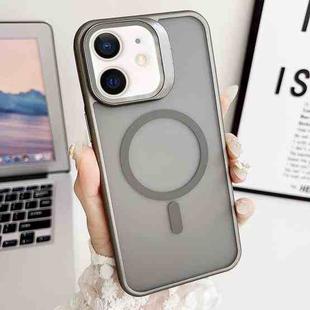 For iPhone 11 J3 Magsafe Frame Bracket Shockproof Phone Case(Grey)