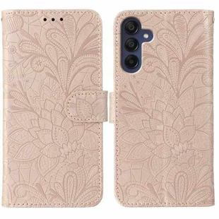 For Samsung Galaxy A16 4G / 5G / A26 5G Lace Flower Embossing Flip Leather Phone Case(Rose Gold)