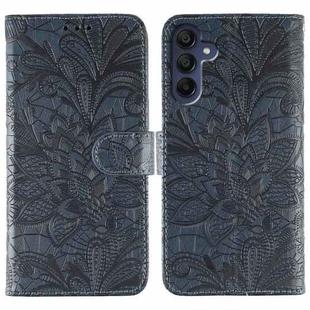 For Samsung Galaxy A16 4G / 5G / A26 5G Lace Flower Embossing Flip Leather Phone Case(Dark Blue)