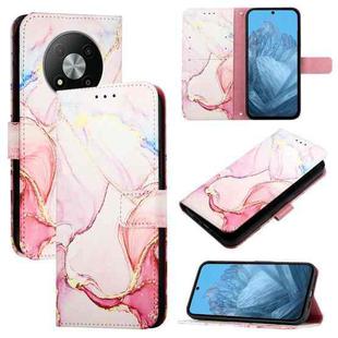 For ZTE Blade A73 5G PT003 Marble Pattern Flip Leather Phone Case(Rose Gold)