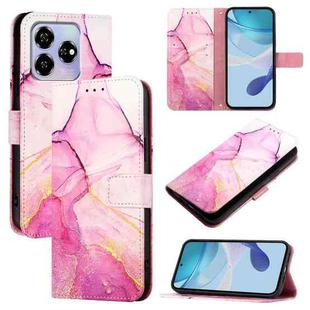 For ZTE Axon 60 / Blade V60 PT003 Marble Pattern Flip Leather Phone Case(Pink Purple Gold)