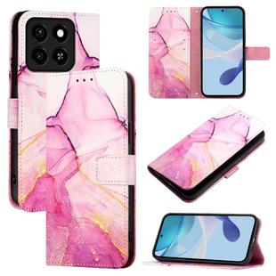 For ZTE Blade A35 / A55 PT003 Marble Pattern Flip Leather Phone Case(Pink Purple Gold)