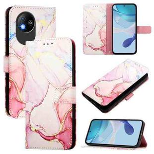 For ZTE Blade A35 Lite / A35 Core PT003 Marble Pattern Flip Leather Phone Case(Rose Gold)