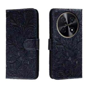 For Huawei Enjoy 70 Pro Lace Flower Embossing Flip Leather Phone Case(Dark Blue)