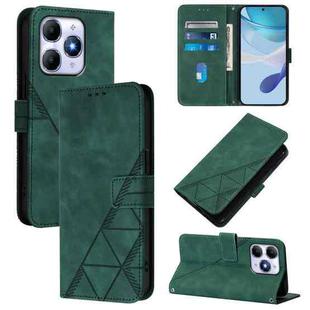 For Itel A90 Crossbody 3D Embossed Flip Leather Phone Case(Green)