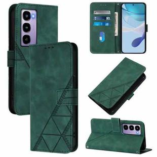 For Itel City 100 Crossbody 3D Embossed Flip Leather Phone Case(Green)