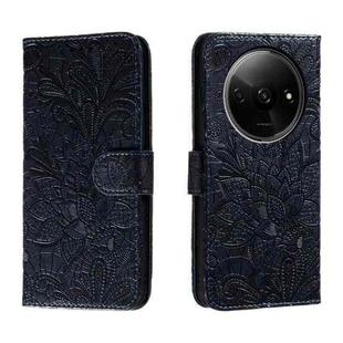 For Xiaomi Redmi A3 Lace Flower Embossing Flip Leather Phone Case(Dark Blue)