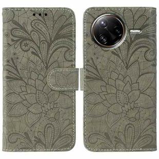 For Xiaomi Poco F7 Ultra / Redmi K80 Pro Lace Flower Embossing Flip Leather Phone Case(Grey)