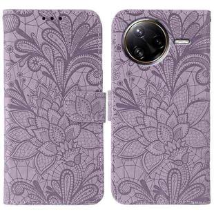 For Xiaomi Poco F7 Ultra / Redmi K80 Pro Lace Flower Embossing Flip Leather Phone Case(Purple)