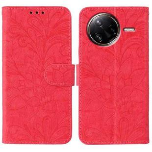 For Xiaomi Poco F7 Ultra / Redmi K80 Pro Lace Flower Embossing Flip Leather Phone Case(Red)