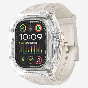 For Apple Watch Ultra 49mm Modified PC Hybrid TPU Watch Case Band(Starlight Transparent)