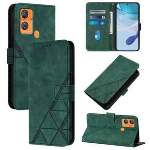 For Oukitel C33 Crossbody 3D Embossed Flip Leather Phone Case(Green)