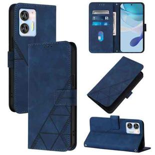 For Oukitel C35 / C36 Crossbody 3D Embossed Flip Leather Phone Case(Blue)