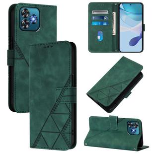 For Oukitel C53 Crossbody 3D Embossed Flip Leather Phone Case(Green)