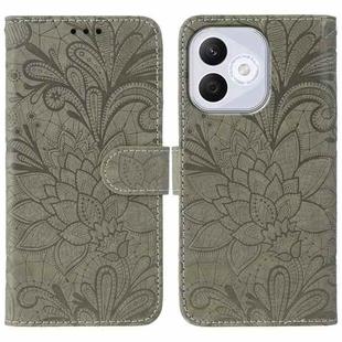 For Honor 400 Lite Lace Flower Embossing Flip Leather Phone Case(Grey)