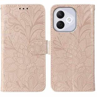 For Honor 400 Lite Lace Flower Embossing Flip Leather Phone Case(Rose Gold)