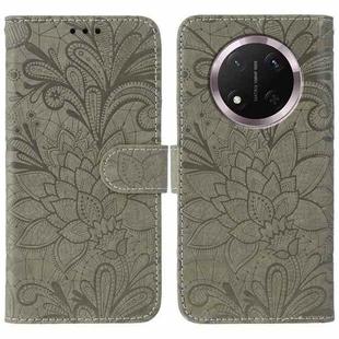 For Honor Magic7 Lite / X9c Lace Flower Embossing Flip Leather Phone Case(Grey)