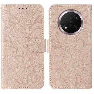 For Honor Magic7 Lite / X9c Lace Flower Embossing Flip Leather Phone Case(Rose Gold)