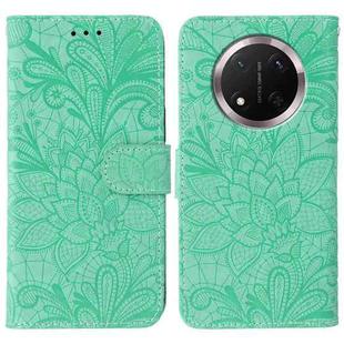For Honor Magic7 Lite / X9c Lace Flower Embossing Flip Leather Phone Case(Green)