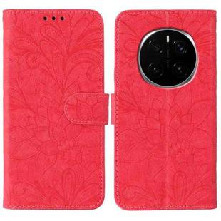 For Honor Magic7 Pro Lace Flower Embossing Flip Leather Phone Case(Red)