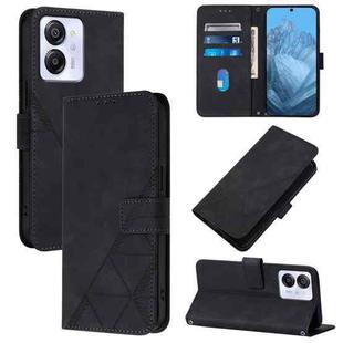 For Blackview Color 8 Crossbody 3D Embossed Flip Leather Phone Case(Black)