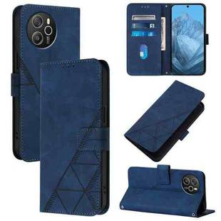 For Blackview Shark 8 Crossbody 3D Embossed Flip Leather Phone Case(Blue)