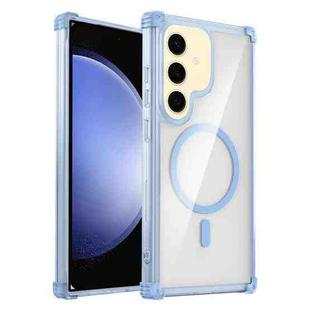 For Samsung Galaxy S23 FE 5G Transparent MagSafe Magnetic Phone Case(Blue)