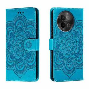 For vivo S18e Sun Mandala Embossing Pattern Phone Leather Case(Blue)