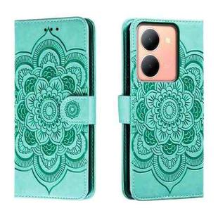 For vivo Y78 Sun Mandala Embossing Pattern Phone Leather Case(Green)