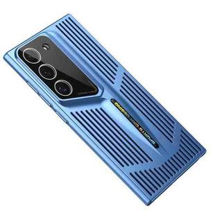 For Samsung Galaxy S22 5G Blade Cooling PC Full Coverage Phone Case(Blue)