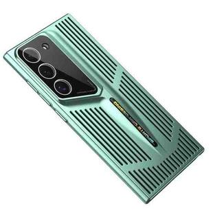 For Samsung Galaxy S22+ 5G Blade Cooling PC Full Coverage Phone Case(Cyan)