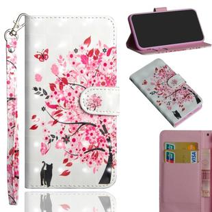 For Xiaomi Redmi 9C 3D Painting Pattern Horizontal Flip TPU + PU Leather Case with Holder & Card Slots & Wallet(Cat Under The Tree)