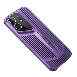 For iPhone 12 Blade Cooling PC Full Coverage Phone Case(Dark Purple)