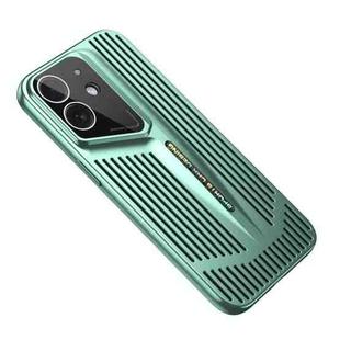 For iPhone 12 Blade Cooling PC Full Coverage Phone Case(Cyan)
