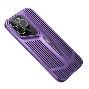 For iPhone 12 Pro Max Blade Cooling PC Full Coverage Phone Case(Dark Purple)