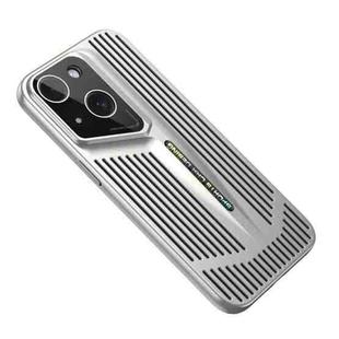 For iPhone 14 Plus Blade Cooling PC Full Coverage Phone Case(Titanium Silver)