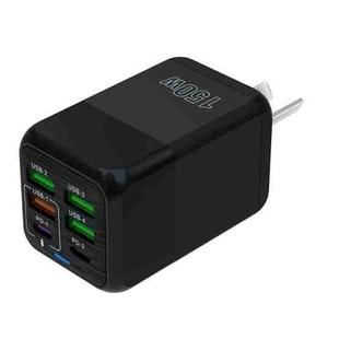 150W 4 x USB + 2 x USB-C / Type-C Multi-port Fast Charger, AU Plug(Black)