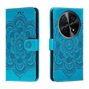 For Huawei Enjoy 70 Pro Sun Mandala Embossing Pattern Phone Leather Case(Blue)