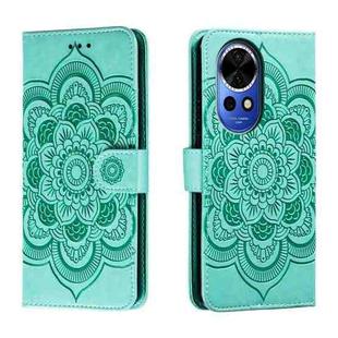 For Huawei Nova 12 Sun Mandala Embossing Pattern Phone Leather Case(Green)