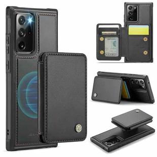 For Samsung Galaxy Note20 Ultra JEEHOOD J05 Business Magnetic Style RFID Leather Phone Case(Black)
