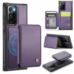 For Samsung Galaxy Note20 Ultra JEEHOOD J05 Business Magnetic Style RFID Leather Phone Case(Purple)