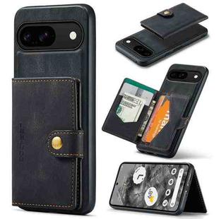 For Google Pixel 9 JEEHOOD J01 Retro Magnetic Detachable Wallet Phone Case(Black)