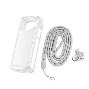 For Insta360 X4 Clear 1.5mm Soft TPU Protective Case With Neck Strap(Transperant)