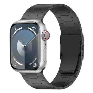 For Apple Watch Ultra 2 49mm 26mm Oracle Safety Buckle Titanium Alloy Watch Band(Black)