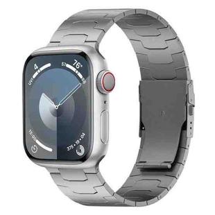 For Apple Watch SE 2022 44mm 26mm Oracle Safety Buckle Titanium Alloy Watch Band(Titanium)